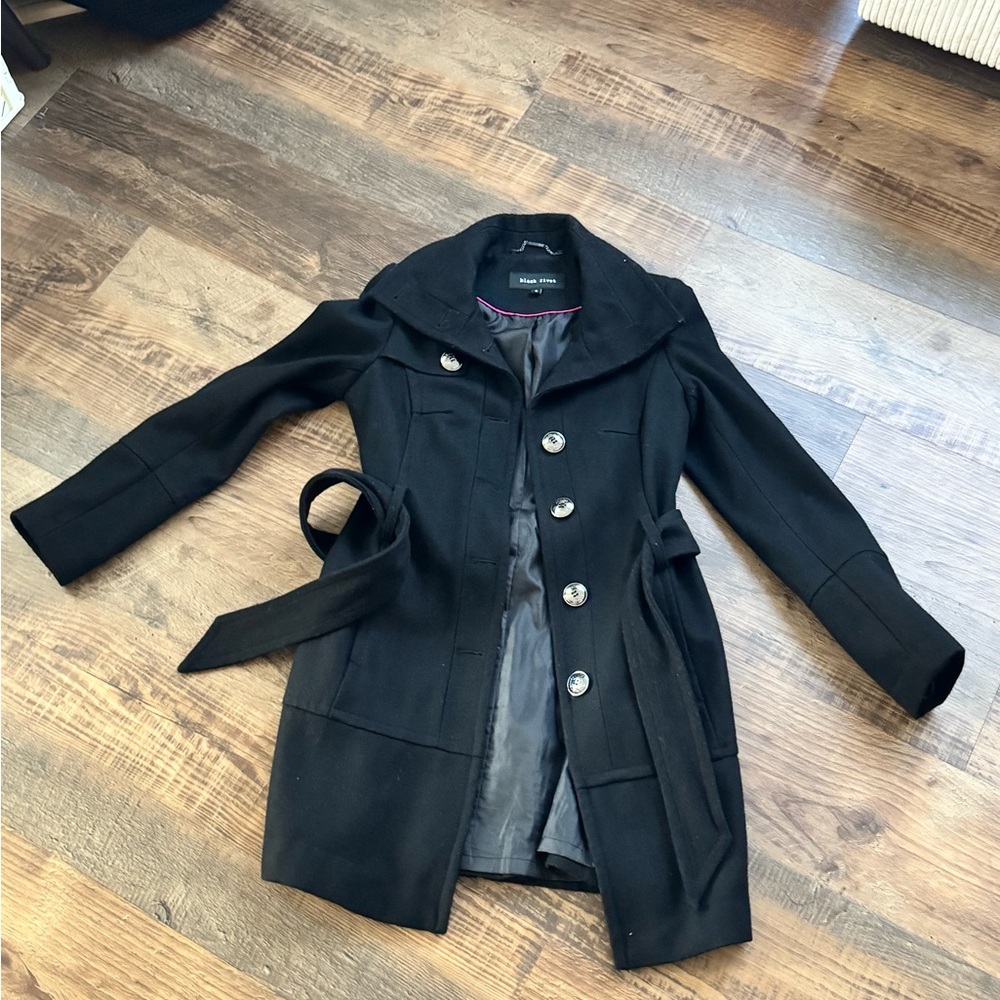 Black Rivet trench coat